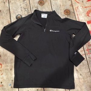 black quarter zip champion sweatshirt